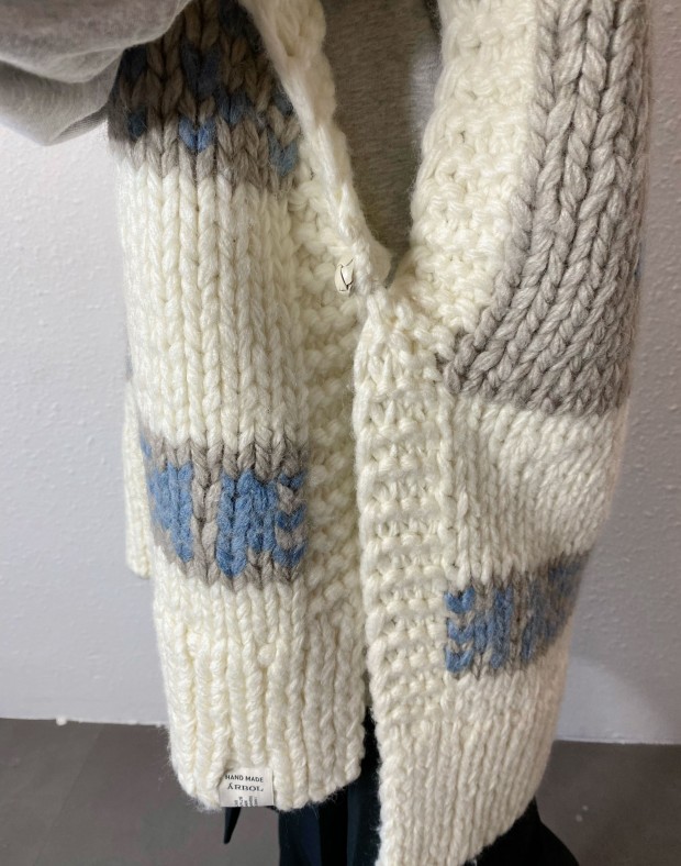Oversized Pattern Knit Vest #241219